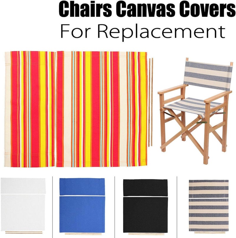 Cansybil Director Chair Replacement Canvas Fabric Seat Cover Foldable Director’s Chair Cover Kit Black | 21.2" L x 16.1" W x 0.39" H (B: Black 21.25''L*16.14''W) - Image 5